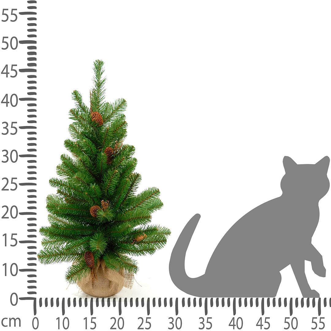 2 Pezzi • Albero di Natale Verde Abete con pigne 43 tips • 44,5 cm