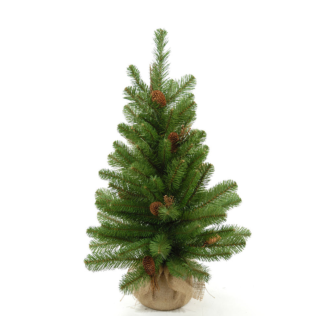 2 Pezzi • Albero di Natale Verde Abete con pigne 43 tips • 44,5 cm