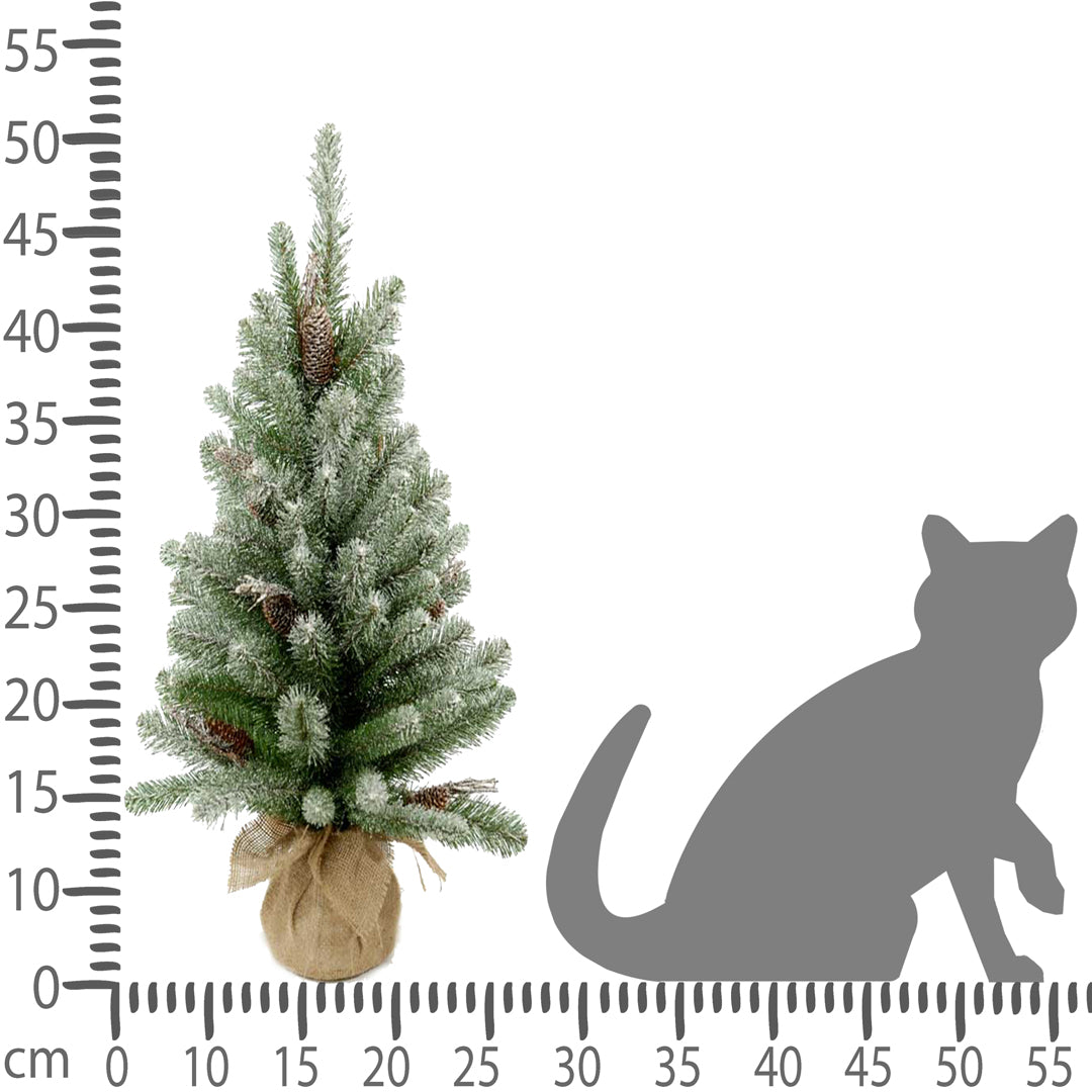 Albero di Natale Verde Abete innevati pigne 43 tips • 44,5 cm