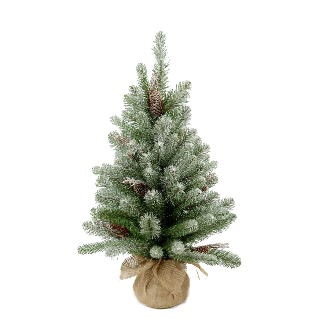 Albero di Natale Verde Abete innevati pigne 43 tips • 44,5 cm