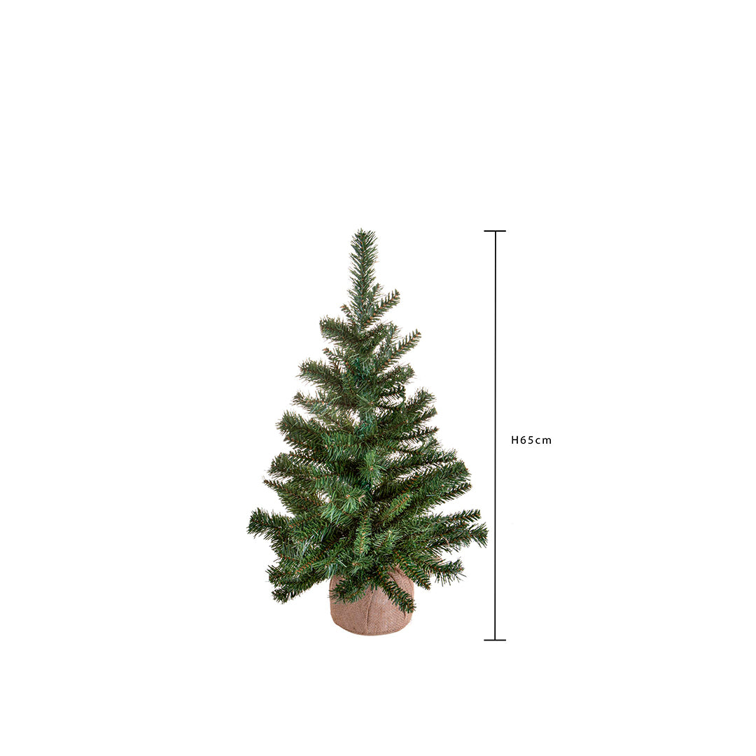 Albero di Natale Verde Abete con sacco composto da 64 tips • 65 cm
