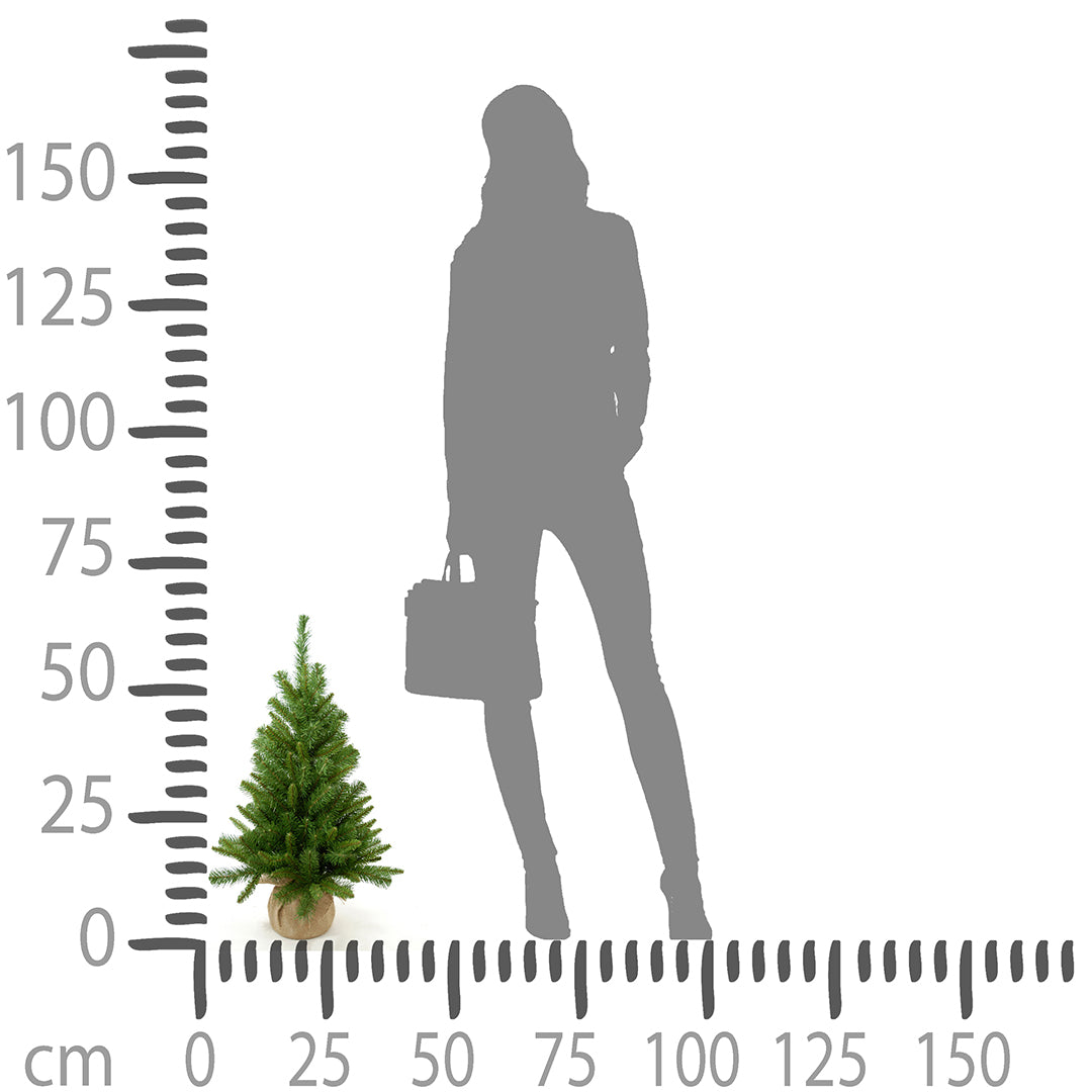 Albero di Natale Verde Abete con sacco composto da 64 tips • 65 cm