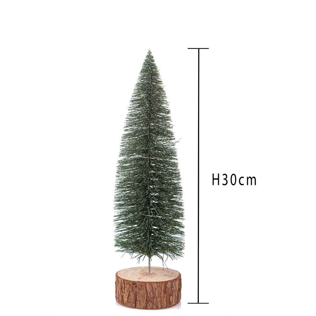 2 Pezzi • Abete artificiale Glitterato con Uso per uso interno • 30 cm