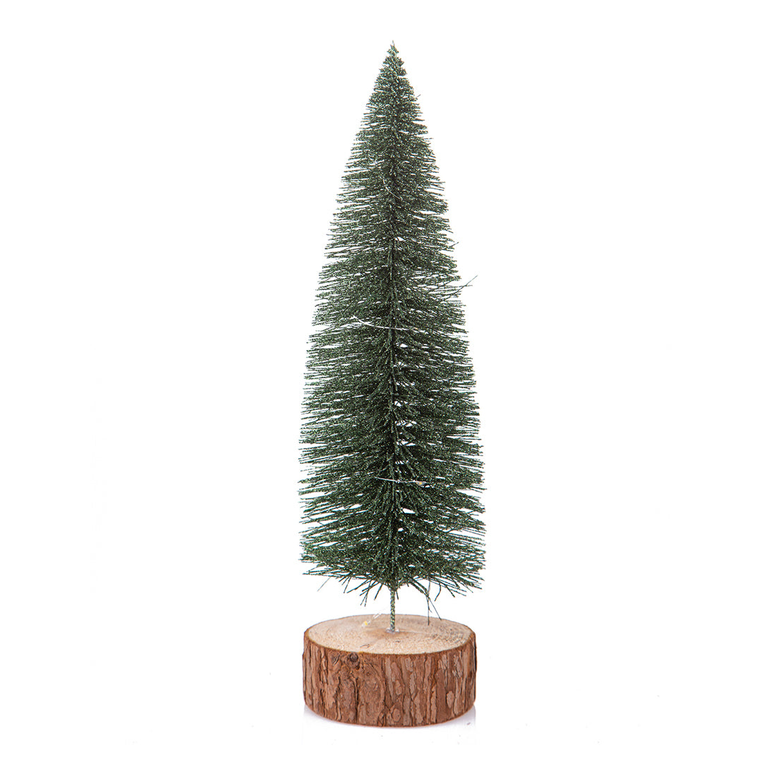 2 Pezzi • Abete artificiale Glitterato con Uso per uso interno • 30 cm