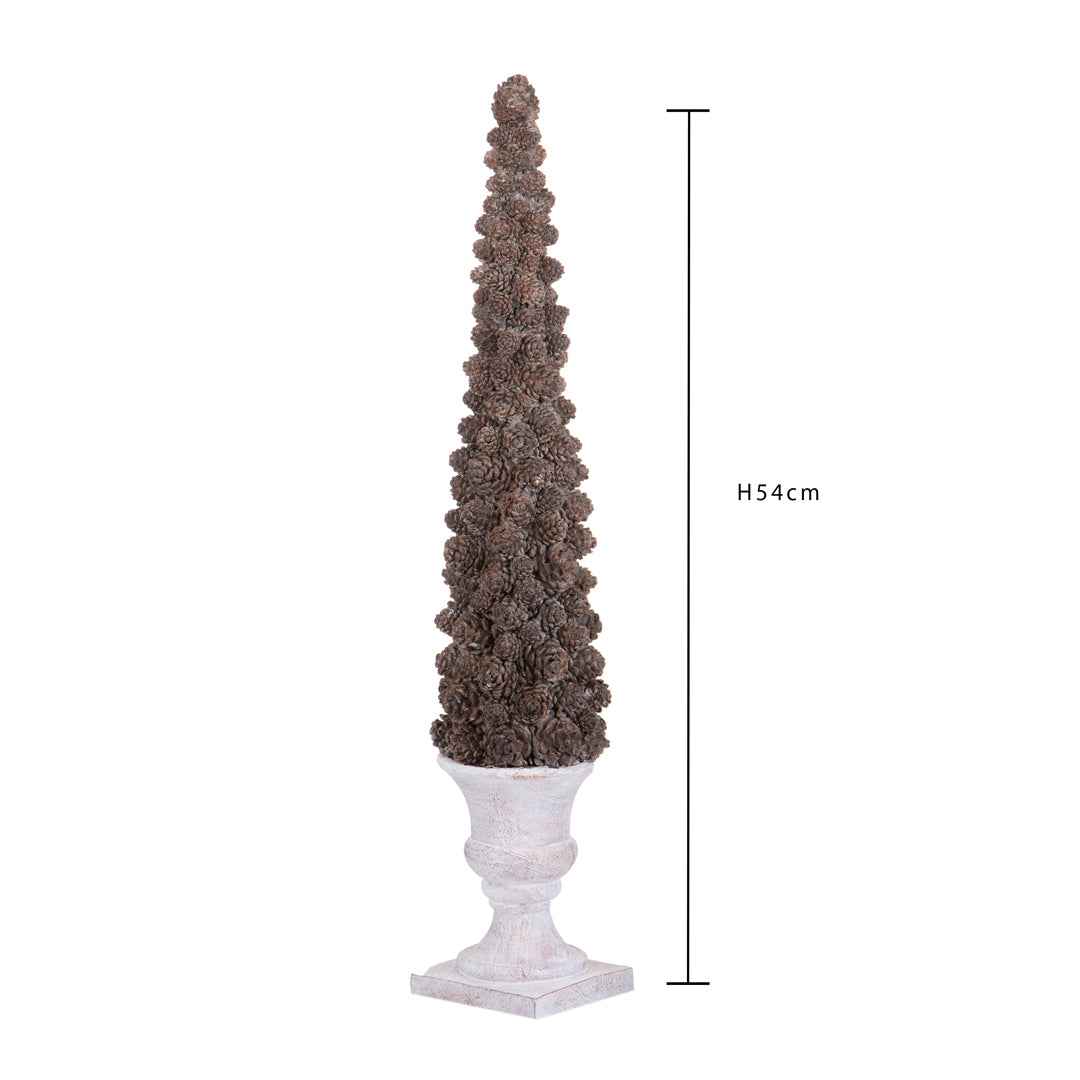 Cono natale con mini pigne • H 54 cm