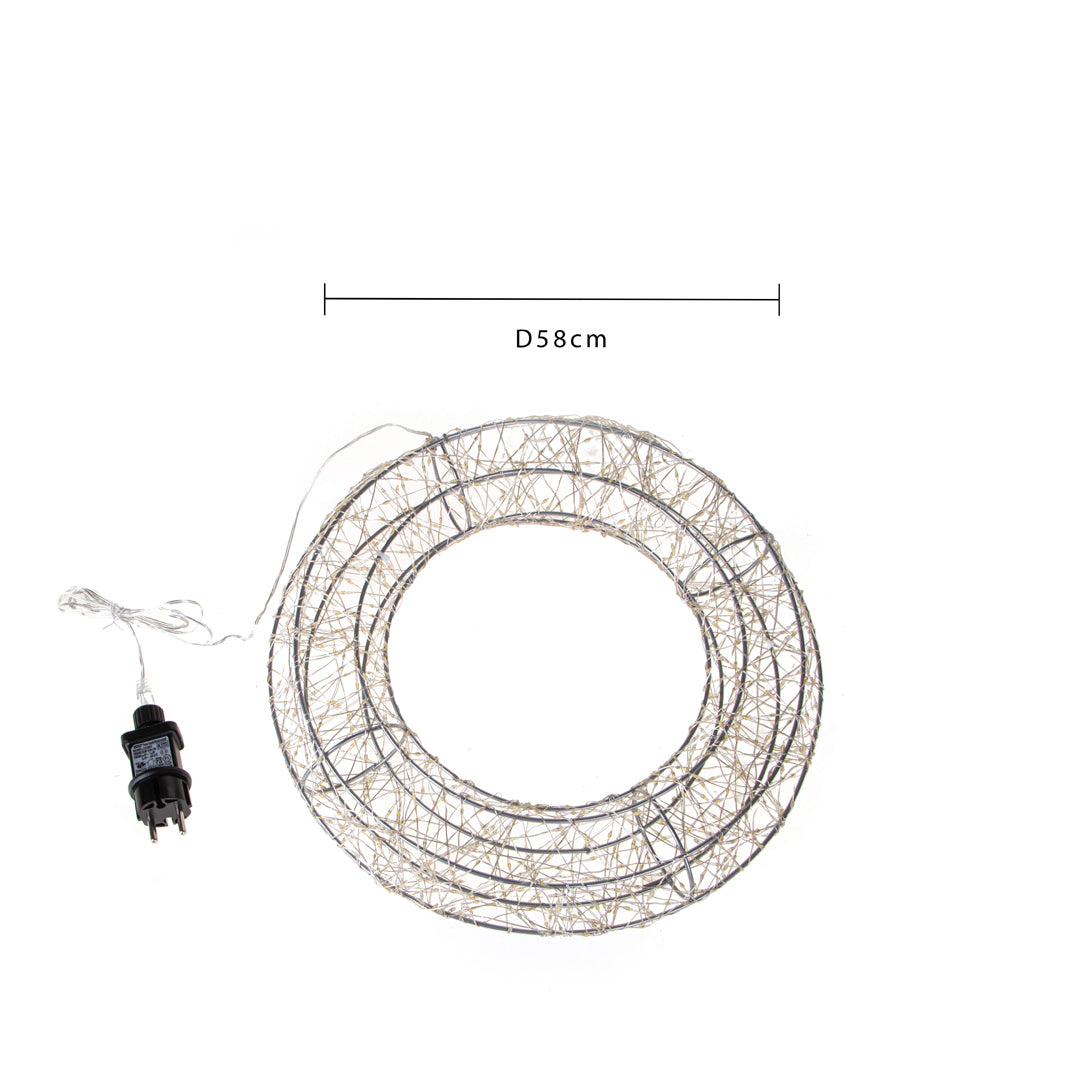 Corona con 1800 Warm Led • 58 cm