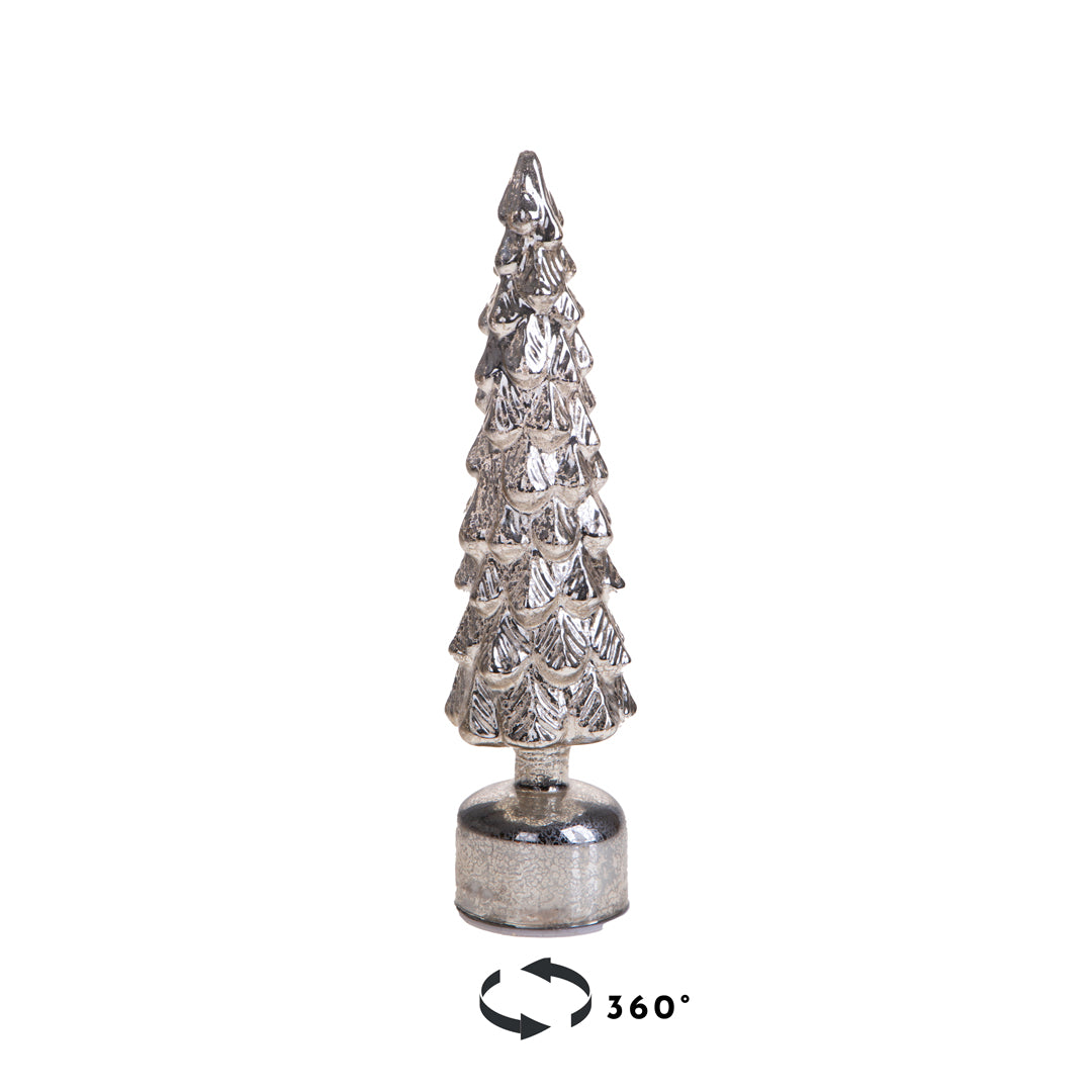 Albero con led che ruota • H 41 cm