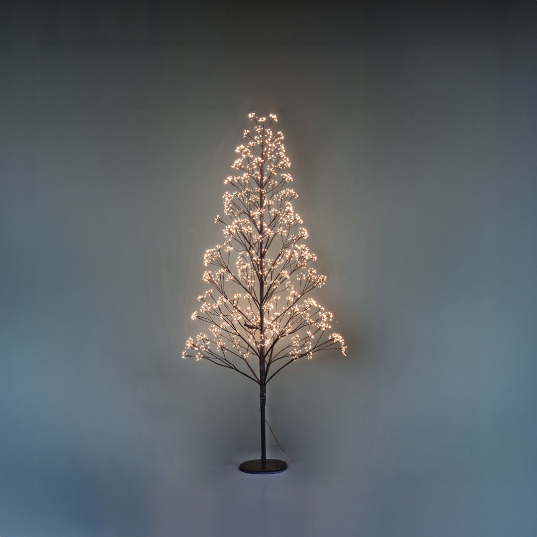 Abete artificiale Flower con 1000 Led da esterno • 120 cm