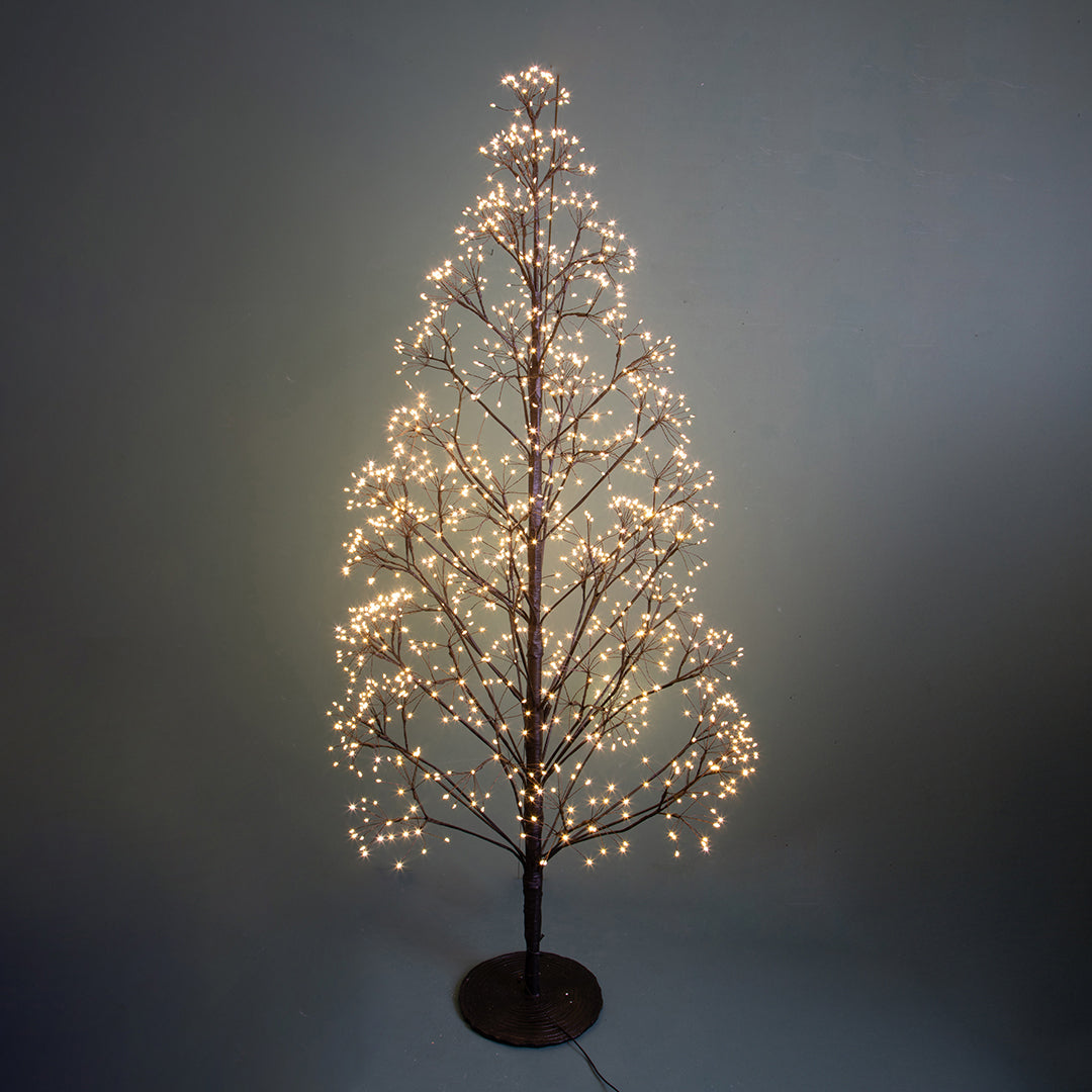 Abete artificiale Flower con 1500 Led da esterno • 150 cm