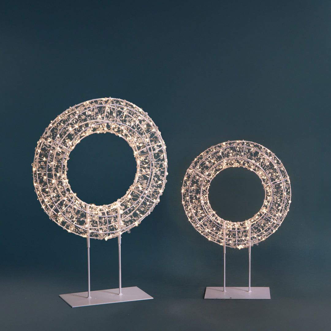 Corona con 250 Warm Led con Base Est. • 45 cm