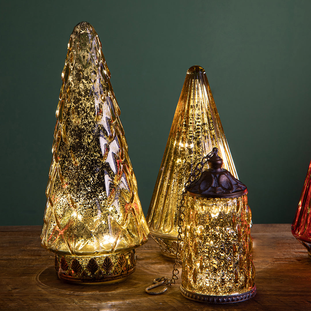 2 Pezzi • Albero artificiale con Led • 19 cm