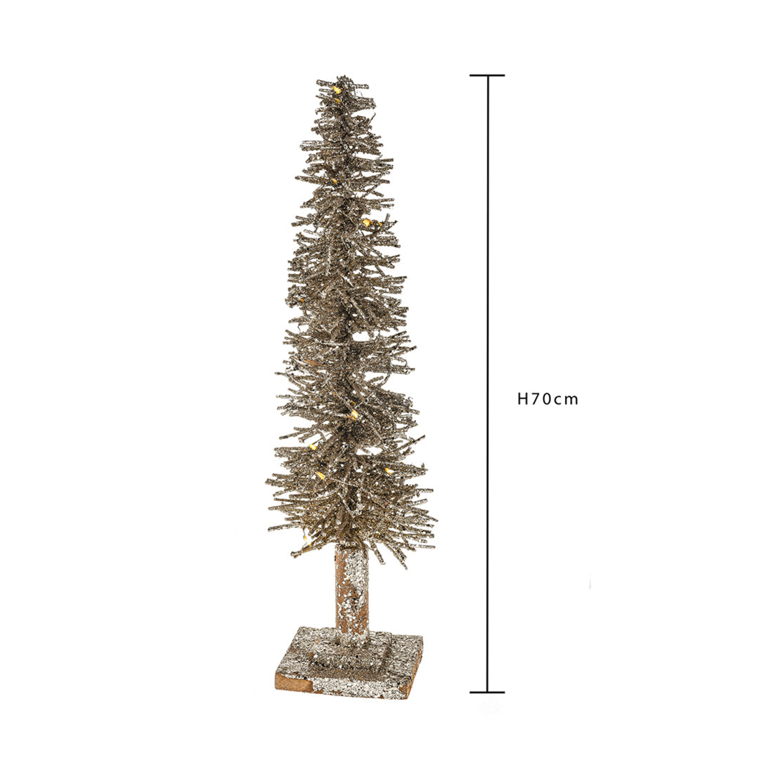 Albero Slim 30 Led Rattan • 70 cm