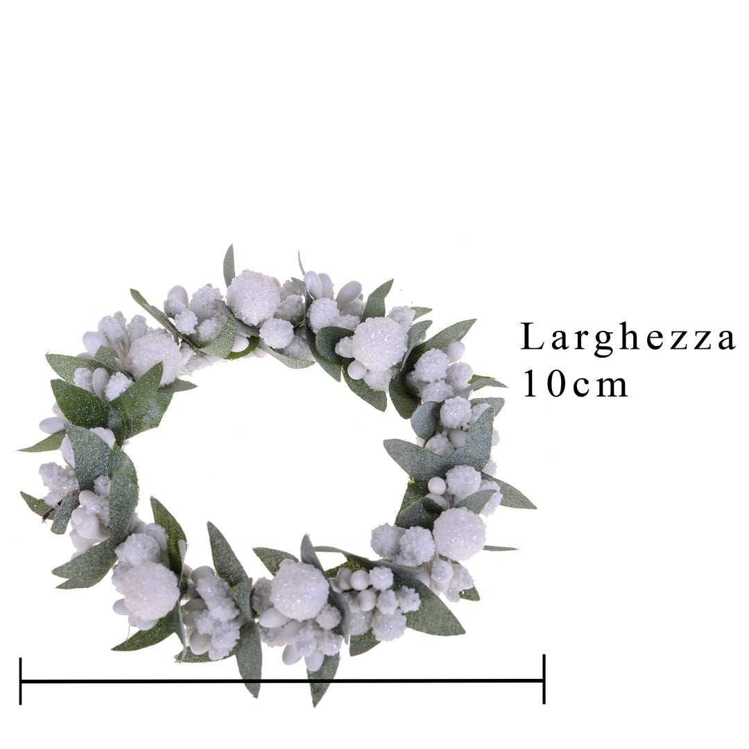 Pezzi 6 • Girocandela con bacche • H 3 cm