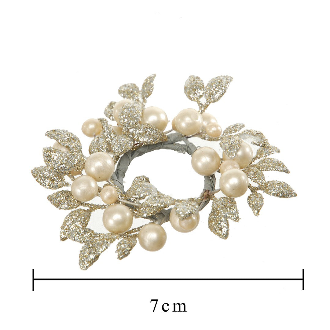 Pezzi 12 • Girocandela con bacche • H 2,5 cm