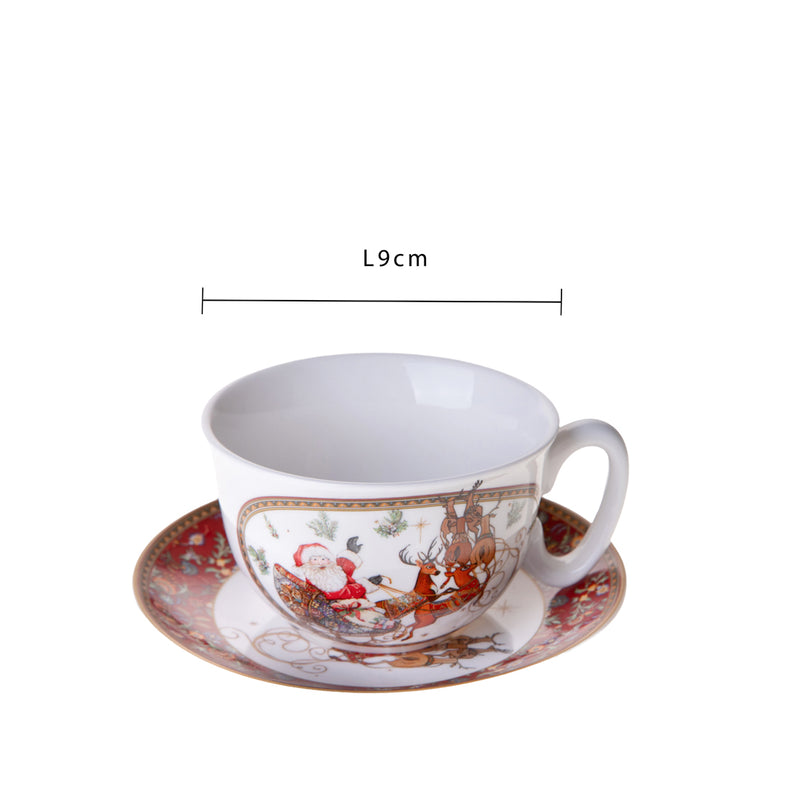 Tazza con Piatto con Babbo Natale con Gift Box  • 16,2 cm