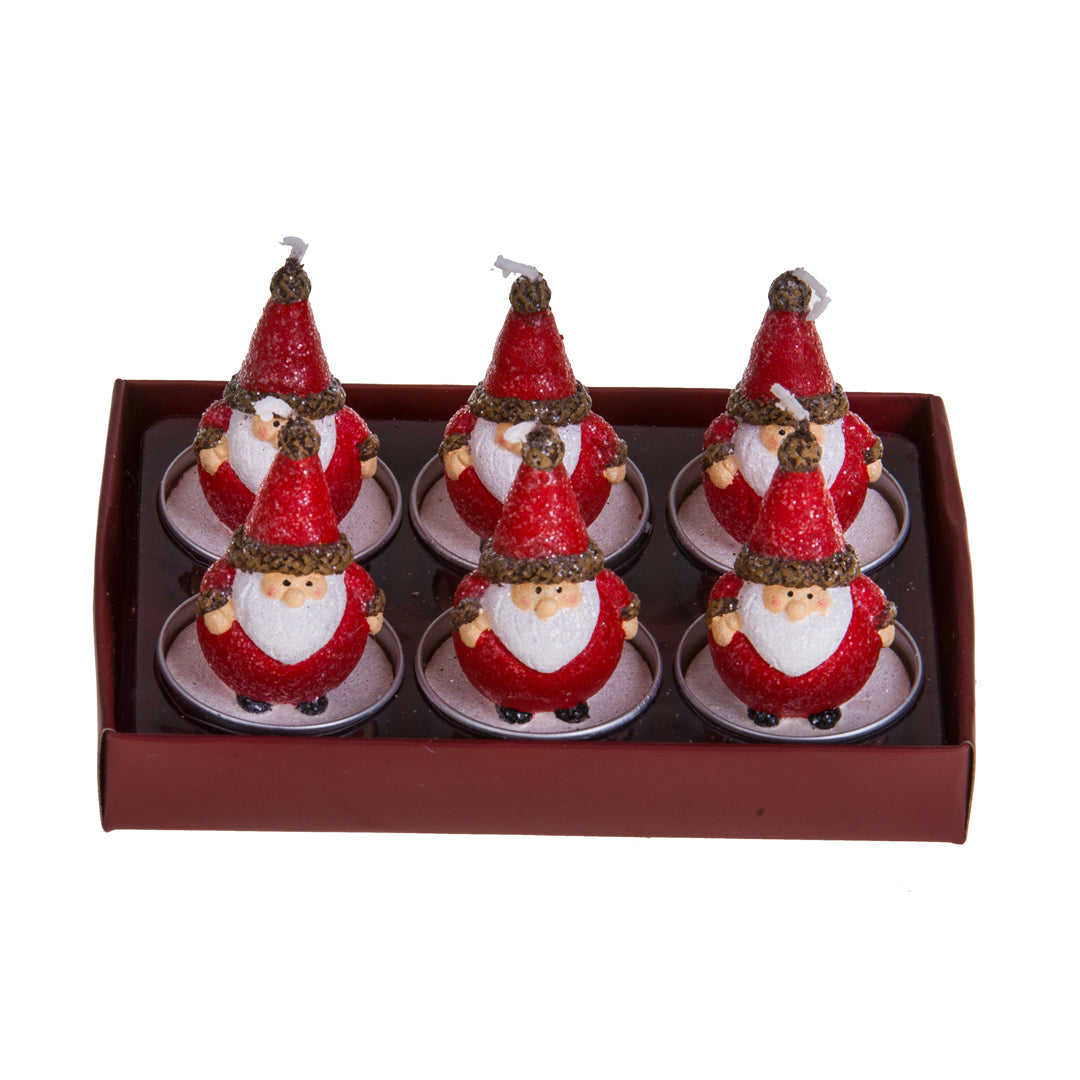 2 Pezzi •  Tealight Babbo Natale 6 Pz  • 6,2 cm