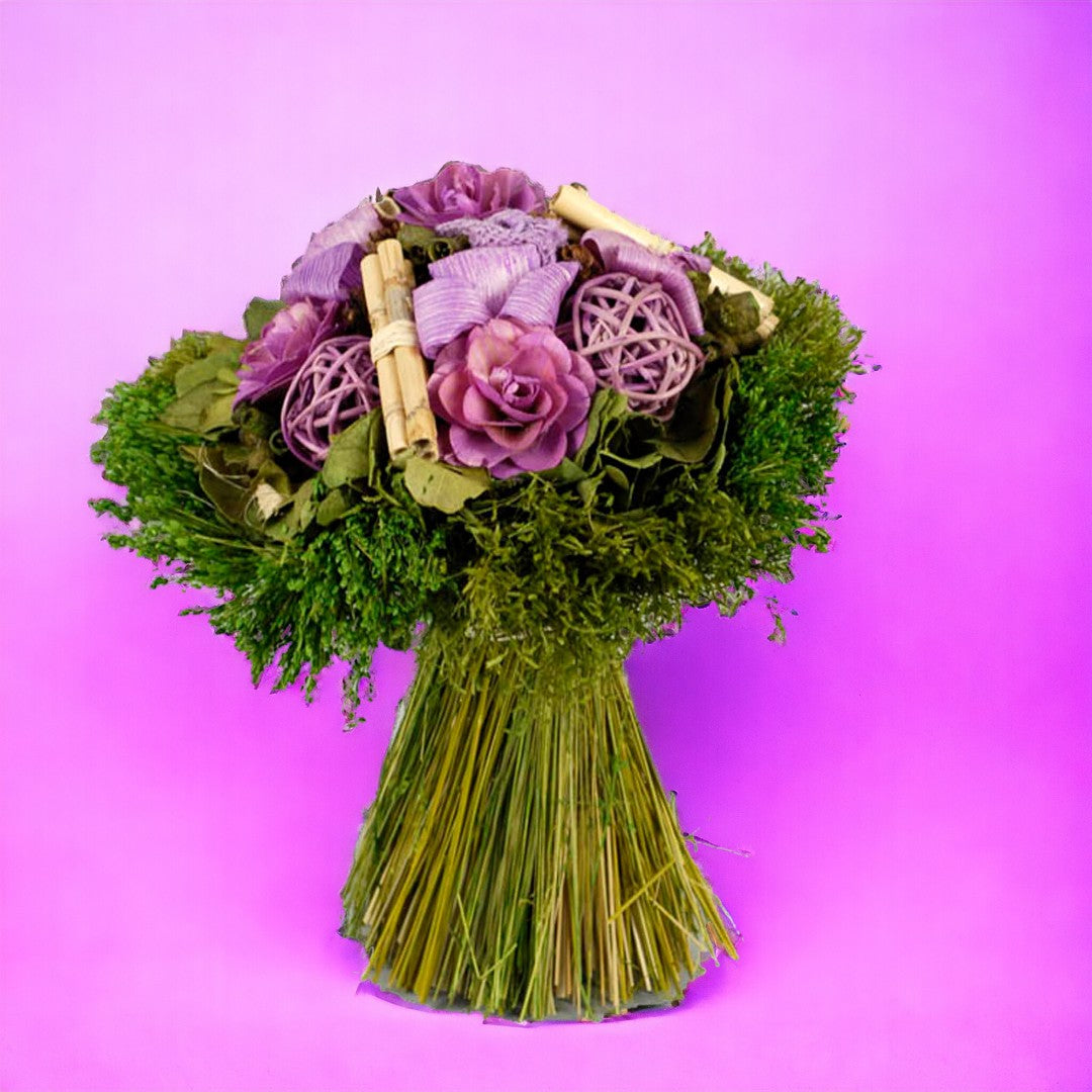 2 Pezzi • Bouquet tropicale medio • 20 cm