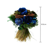 2 Pezzi • Bouquet tropicale fiori legno • 30 cm