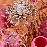 3 Pezzi • Mazzo di fiori calcinati • 30 cm