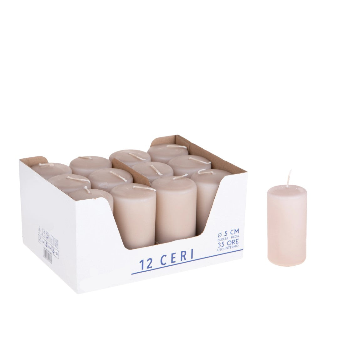 12 Pezzi •  Cero 5 cm D 35 Ore  • 6 cm