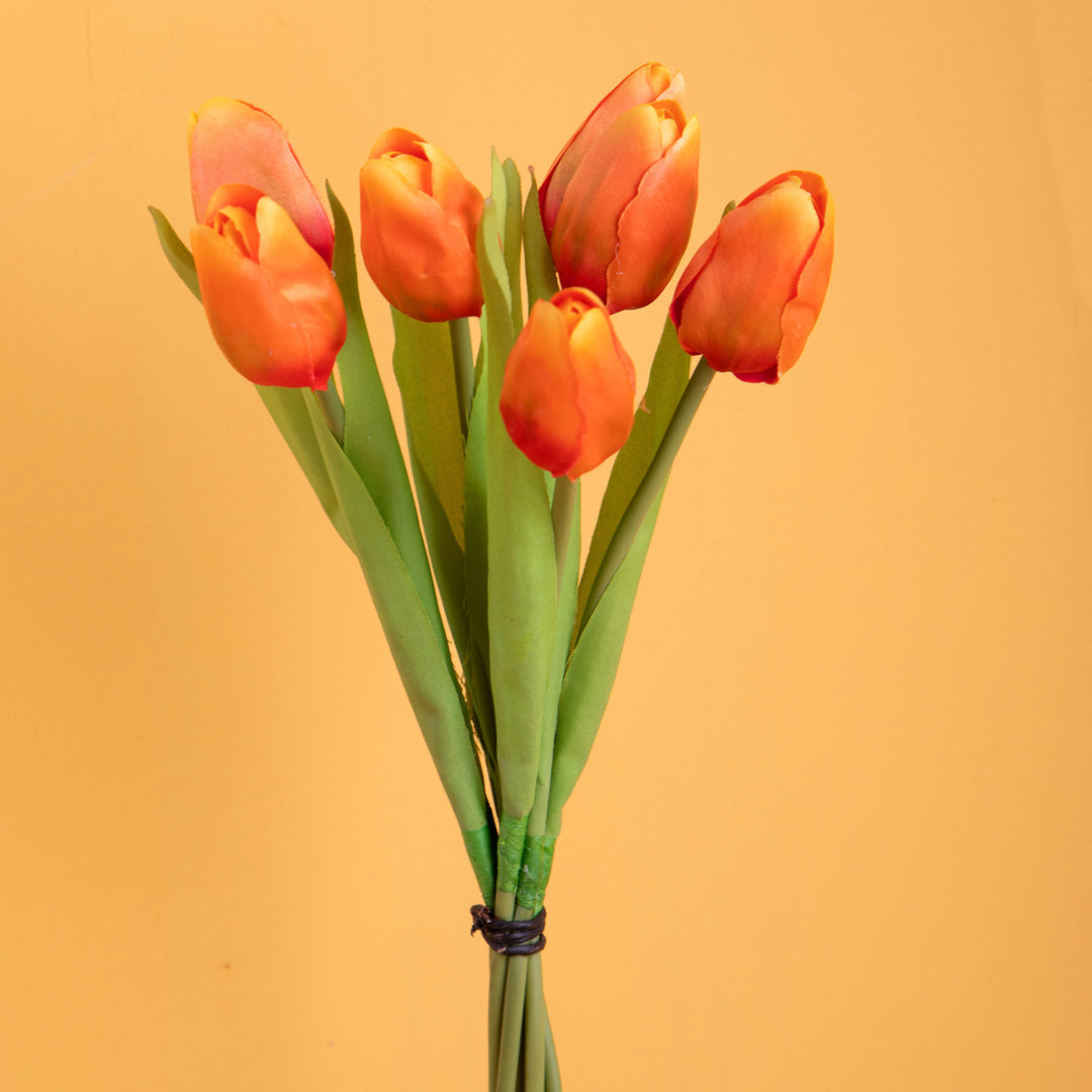 3 Pezzi • Mazzo di 7 tulipani artificiali • 37 cm