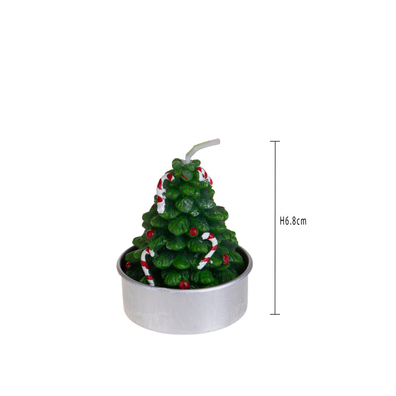 2 Pezzi •  Tealight Albero Natale 6 Pz  • 15,5 cm