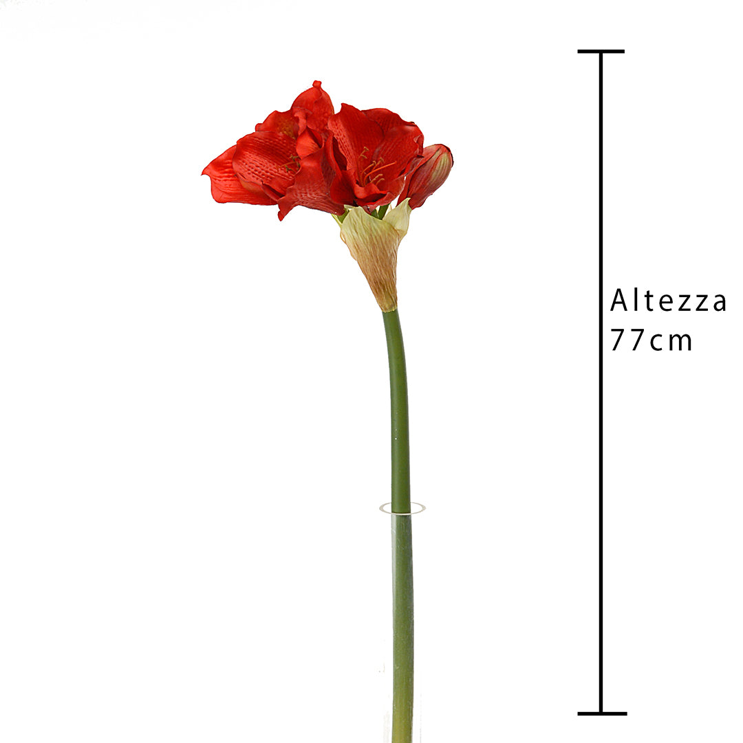 3 Pezzi • Fiore di amaryllis artificiale • 760 cm