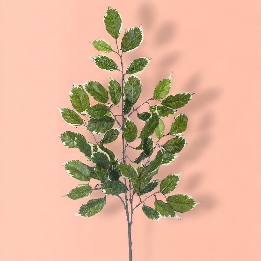 8 Pezzi • Ramo di ficus con 42 foglie artificiale • 60 cm