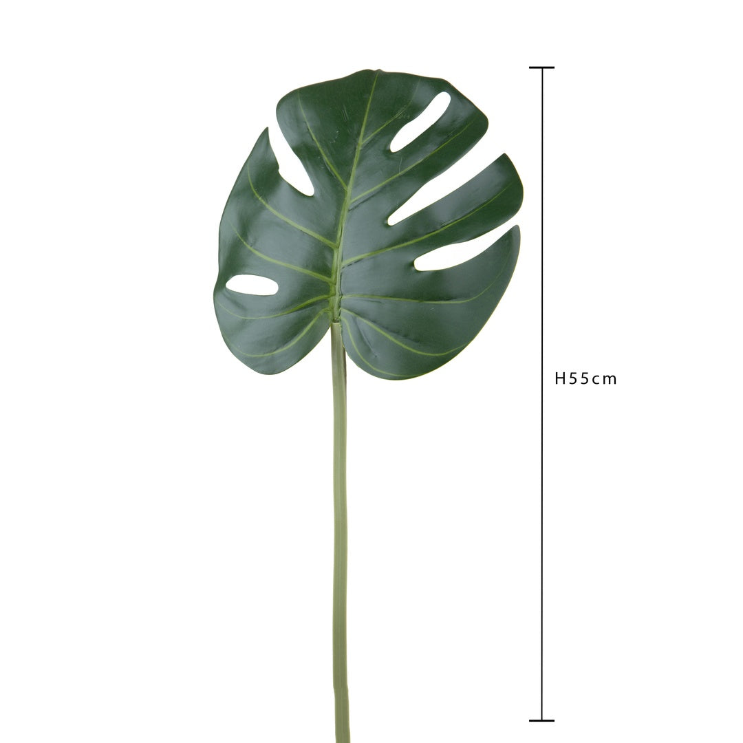 4 Pezzi • Foglia monstera artificiale •  55 cm