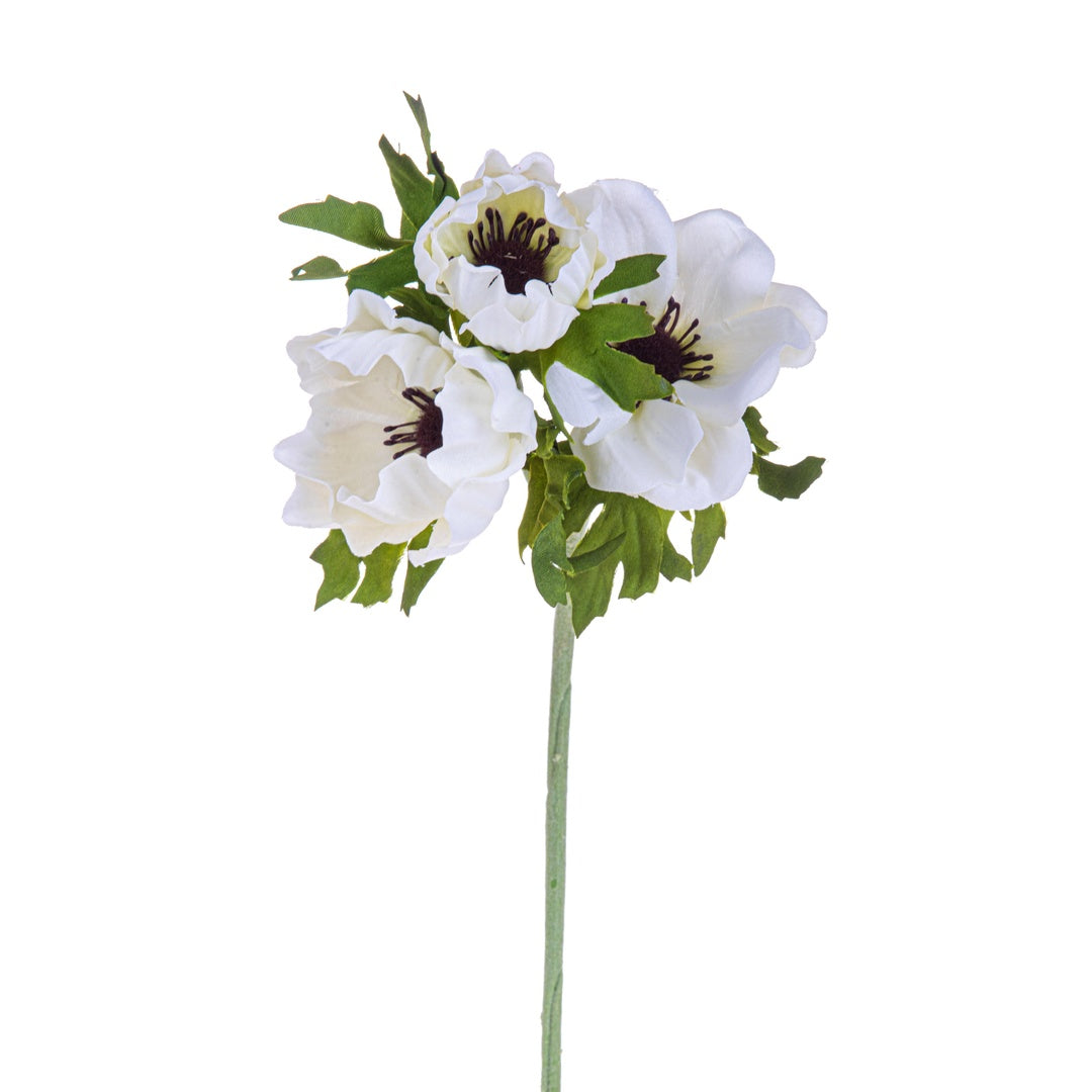 3 Pezzi • Fiore anemone artificiale 3 fiori • 46 cm