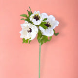 3 Pezzi • Fiore anemone artificiale 3 fiori • 46 cm