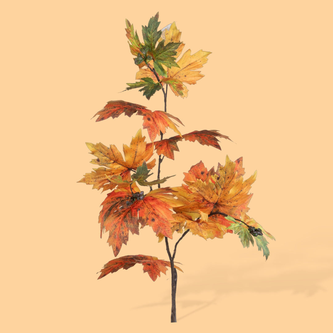 2 Pezzi • Platano decorativo autunnale • 99 cm