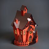 Casetta fantasmi con luci • H 29,5 cm