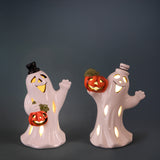 Pezzi 2 • fantasmi con led • H 16 cm