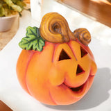 2 Pezzi • Portacandela piccolo a forma di zucca • 12,5 cm