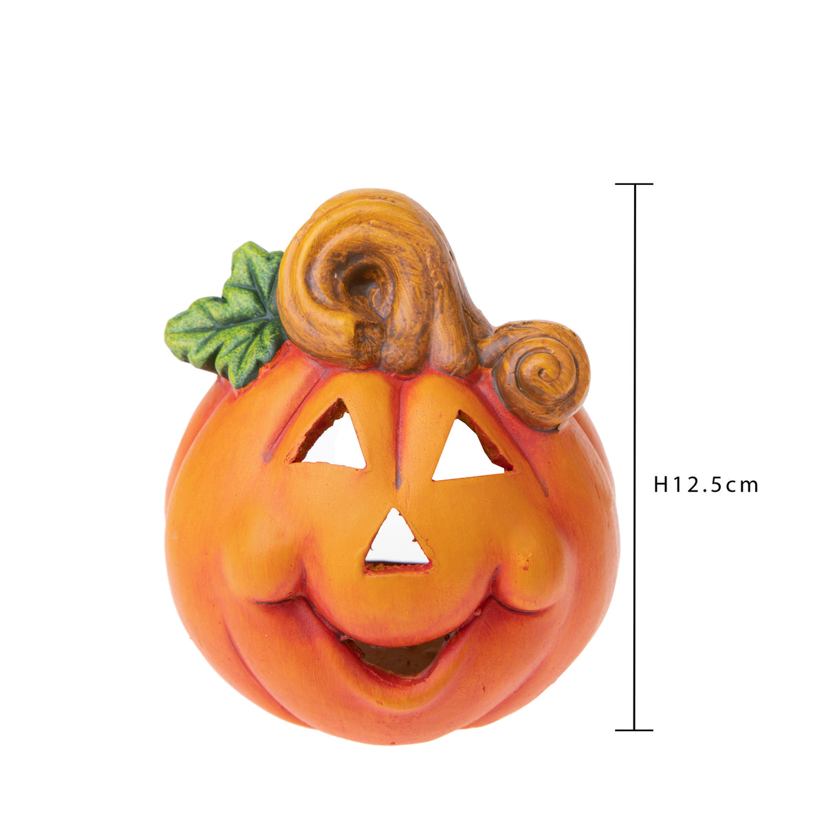 2 Pezzi • Portacandela piccolo a forma di zucca • 12,5 cm