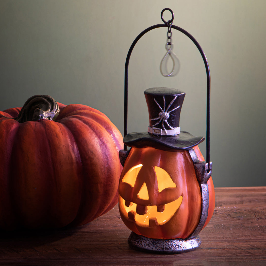 Lanterna a forma di zucca con luci LED • 25,5 cm