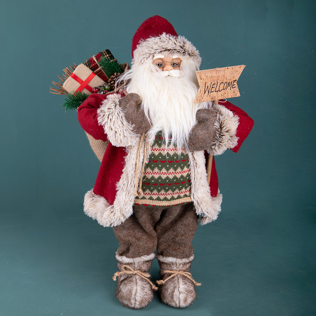 Babbo Natale 80 Cm con Merry Christmas • 35,5 cm