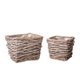 Set di 2 cachepot rettangolare • 18 cm