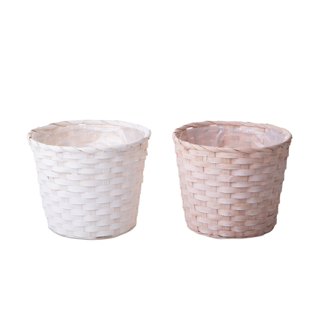 6 Pezzi • Cachepot in vimini • 18 cm