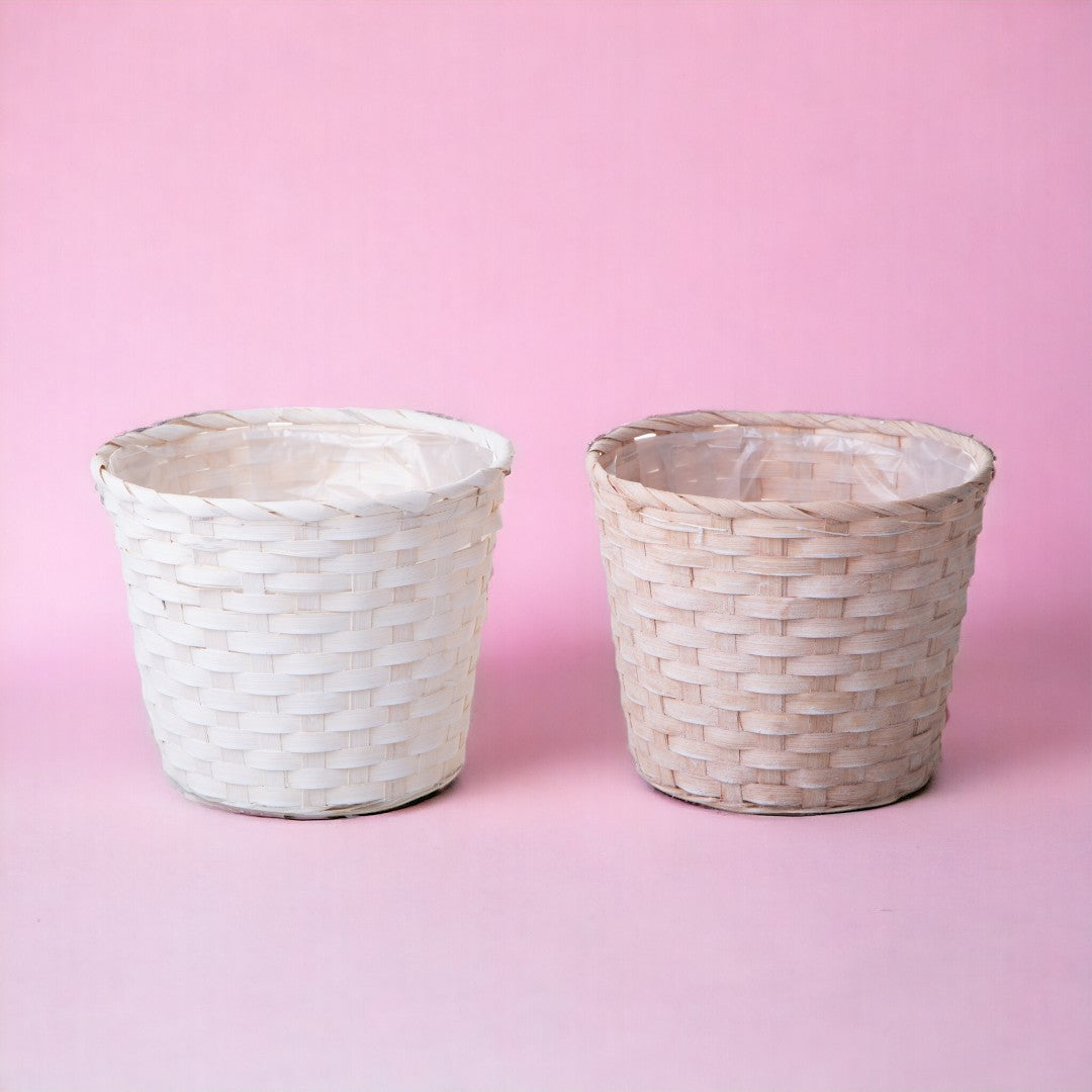 6 Pezzi • Cachepot in vimini • 18 cm