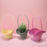 4 Pezzi • Cesto cappello vimini • 31 cm