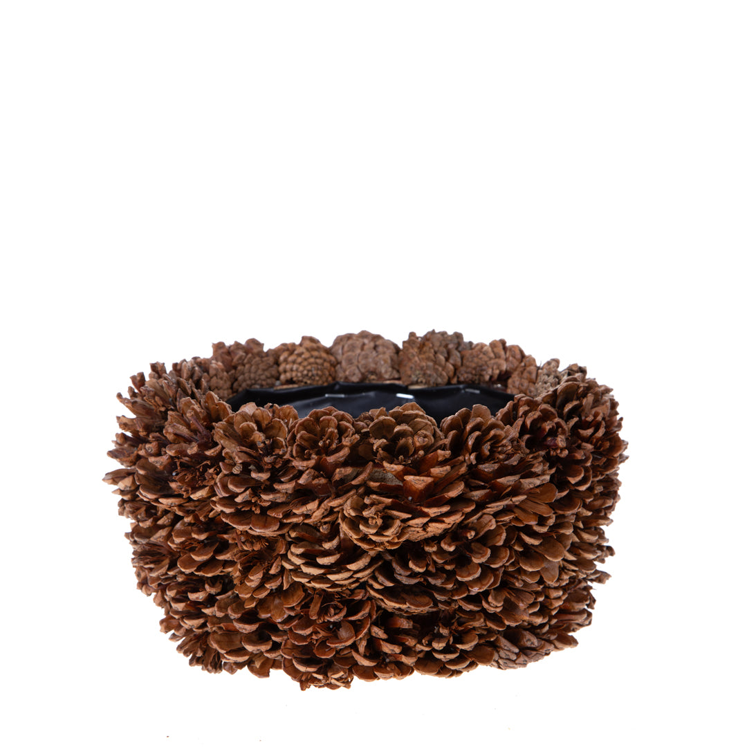 Cachepot con Pigne Naturali • 12 cm