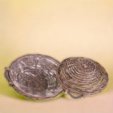 Set 2 cesto rotondo basso vimini • 40 cm