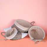 Set 3 cesti cornucopia vimini • 51 cm