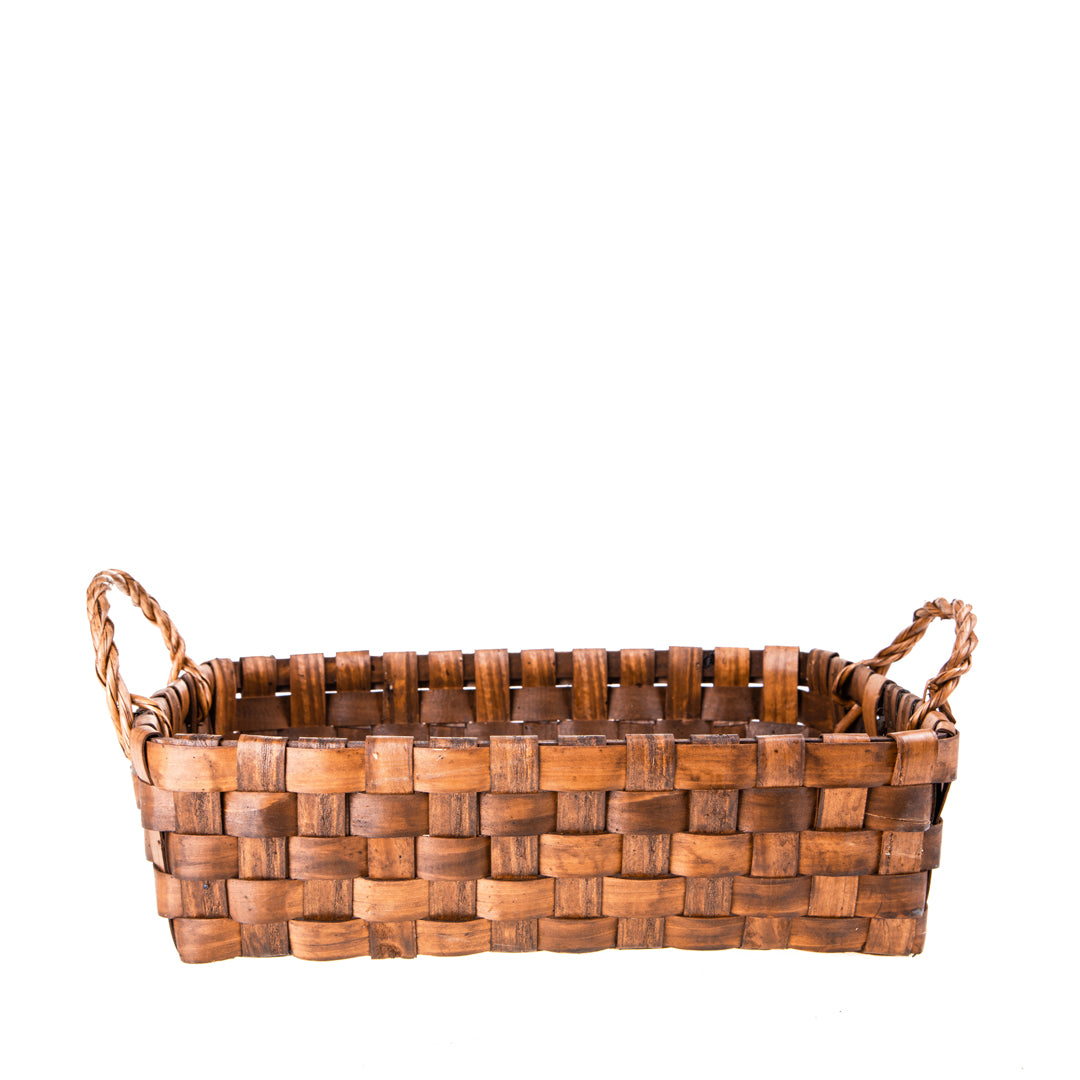 Cesto rettangolare willow con manici • 54 cm