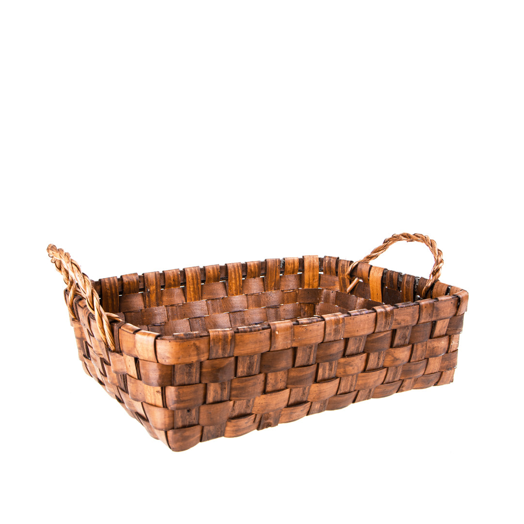 Cesto rettangolare willow con manici • 54 cm