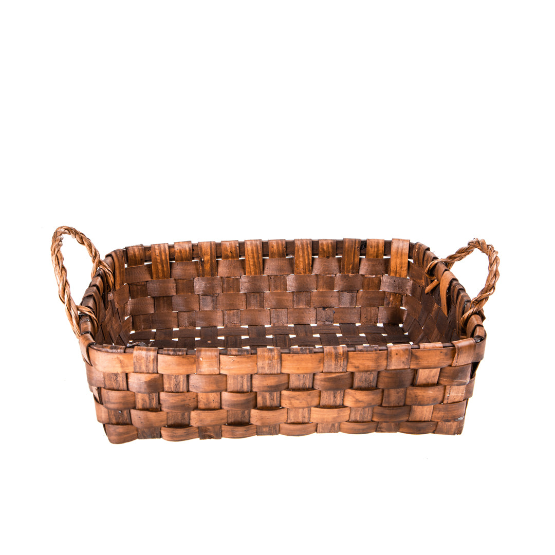Cesto rettangolare willow con manici • 54 cm