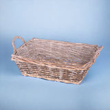 Cesto rettangolare vimini manici • 53,5 cm