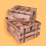 Set 2 baule in legno • 32 cm